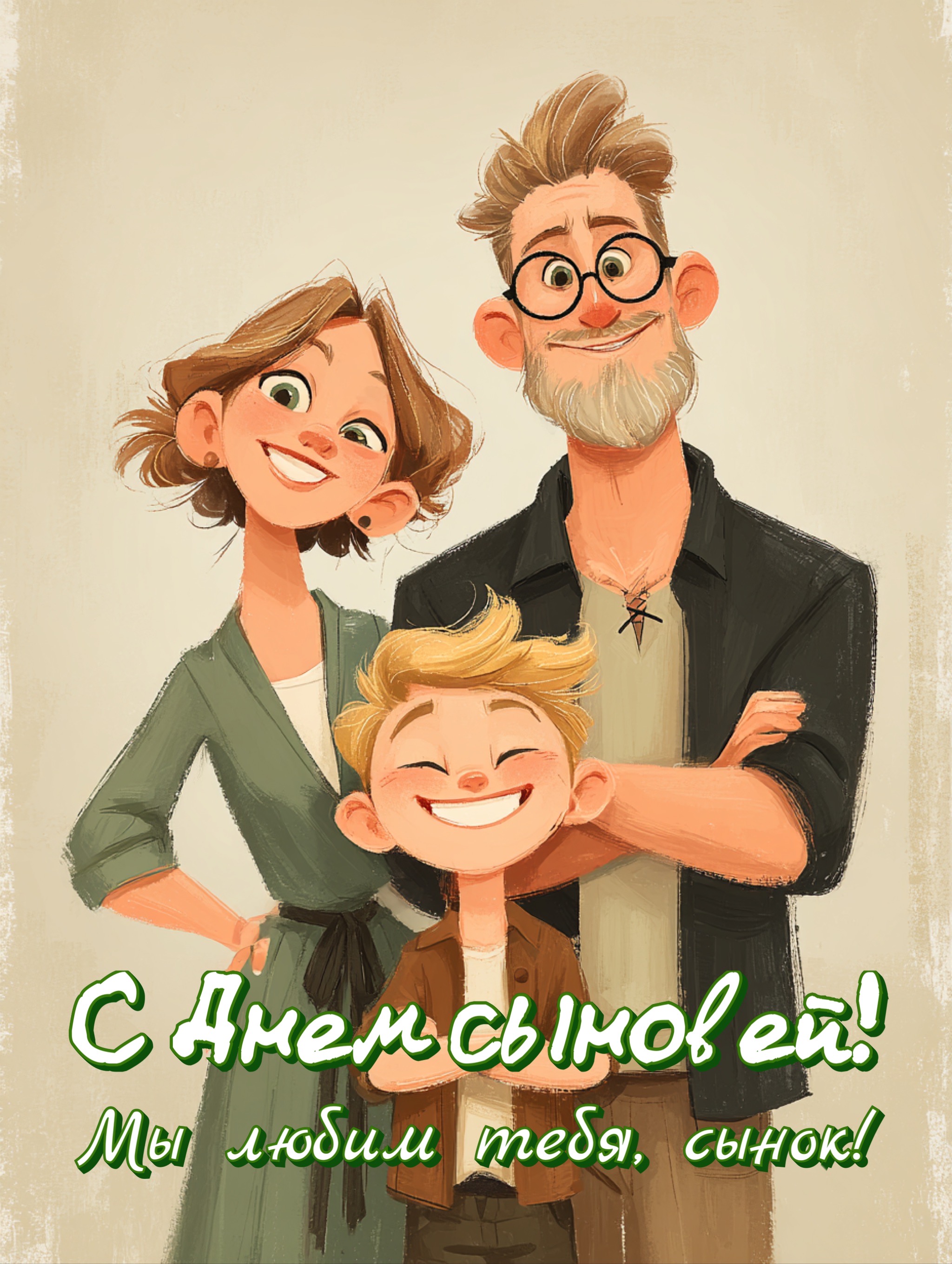 Открытка с Днем сыновей