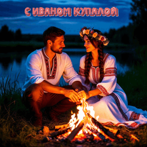 С Днем Ивана Купалы, открытки и гифки