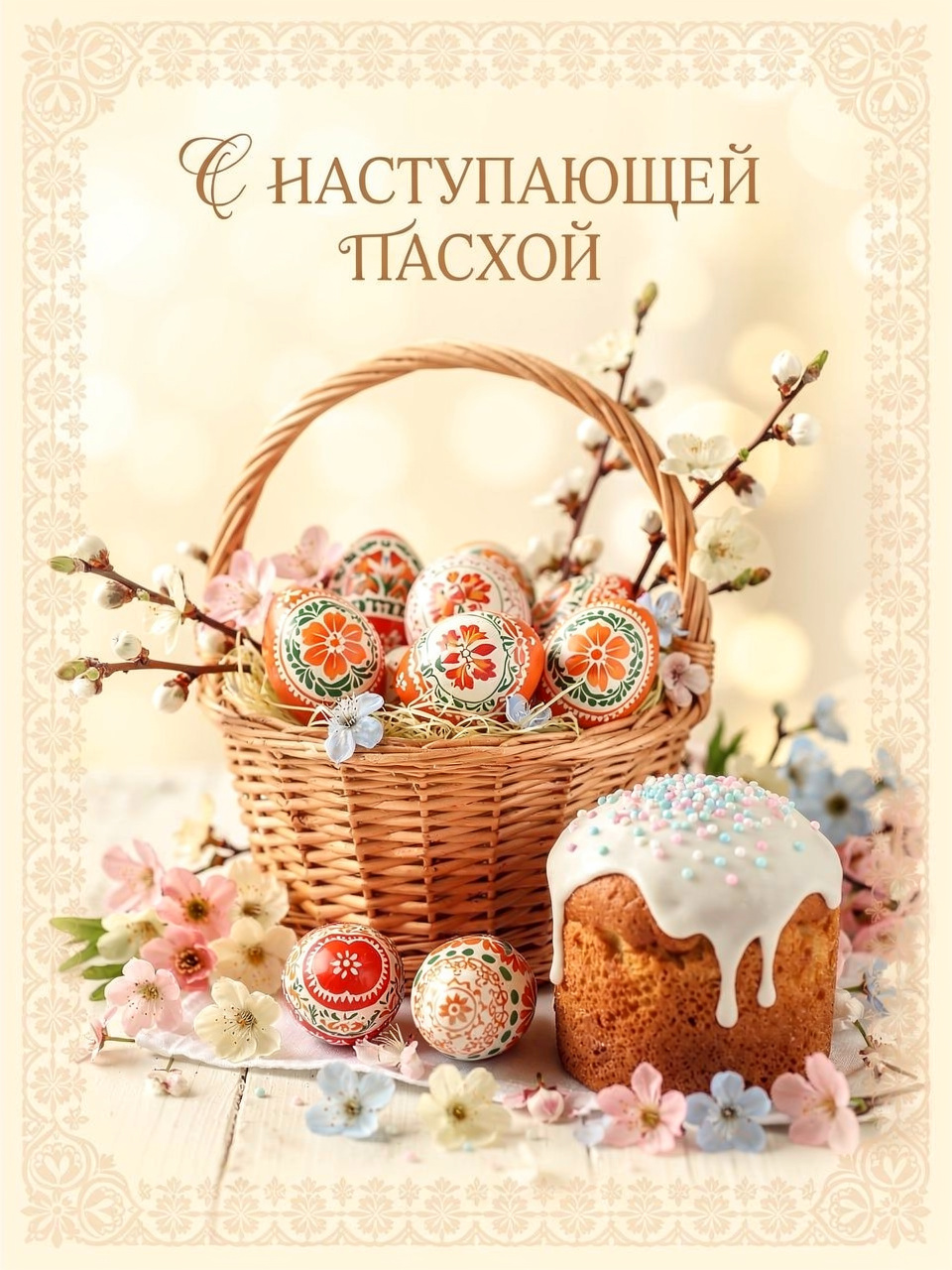 С наступающей Пасхой, красивые открытки