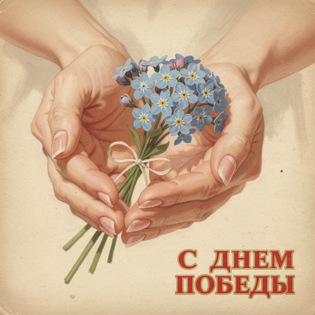 С Днем Победы, открытки в советском стиле с 9 Мая