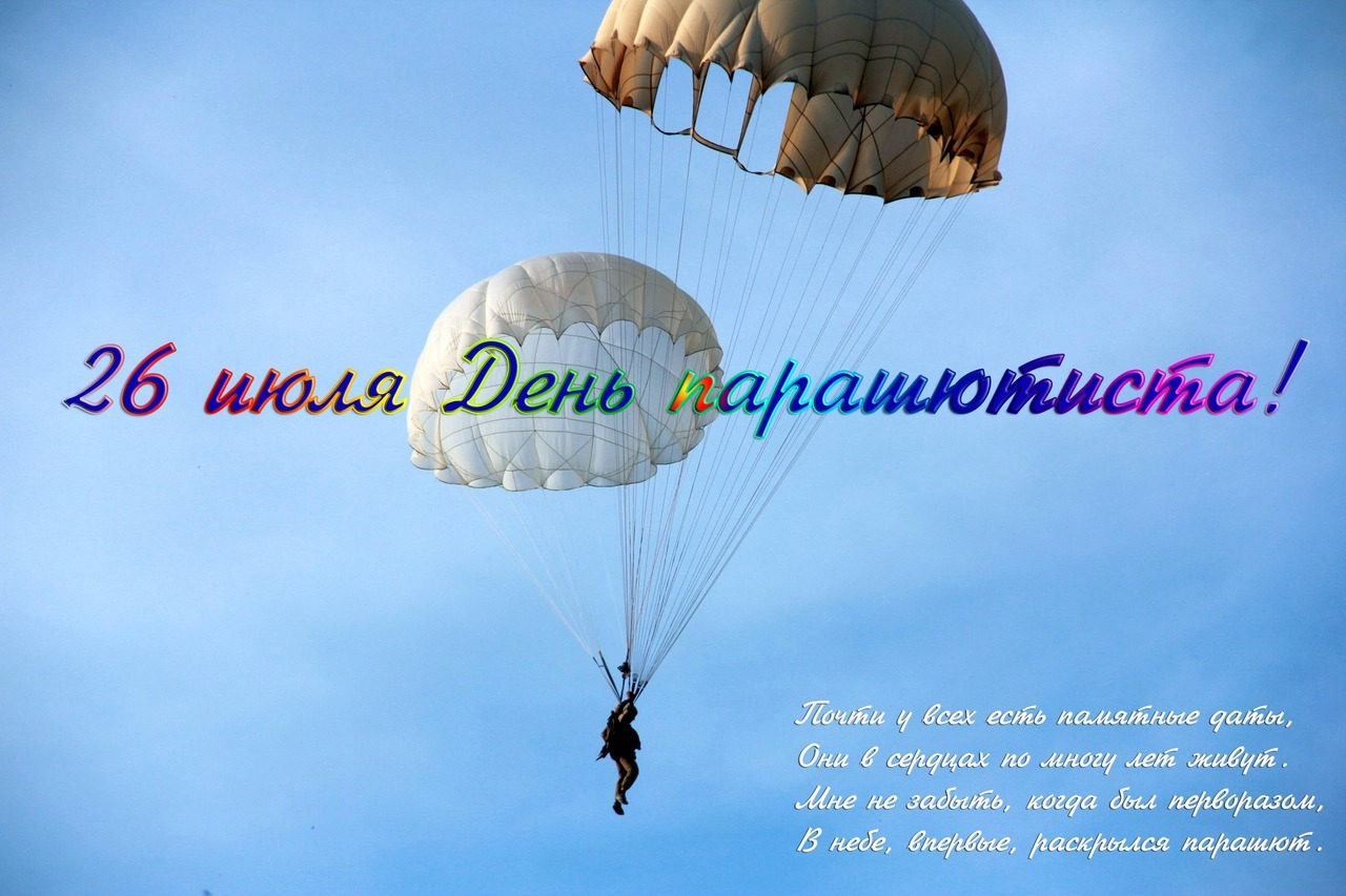 Открытка на день парашютиста