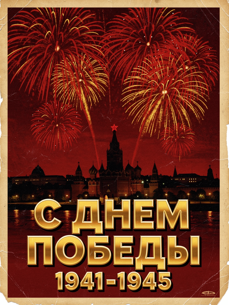 С Днем Победы, открытки в советском стиле с 9 Мая