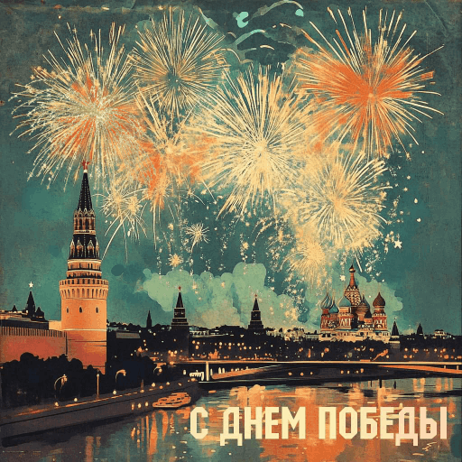 С Днем Победы, открытки в советском стиле с 9 Мая