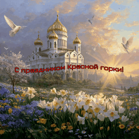 Открытка с Красной горкой