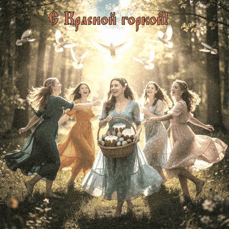 Открытка с Красной горкой