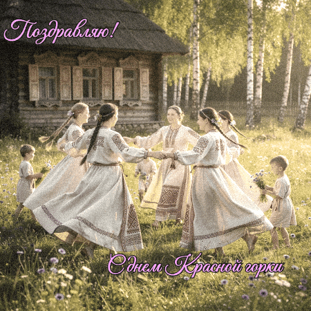 Открытка с Красной горкой