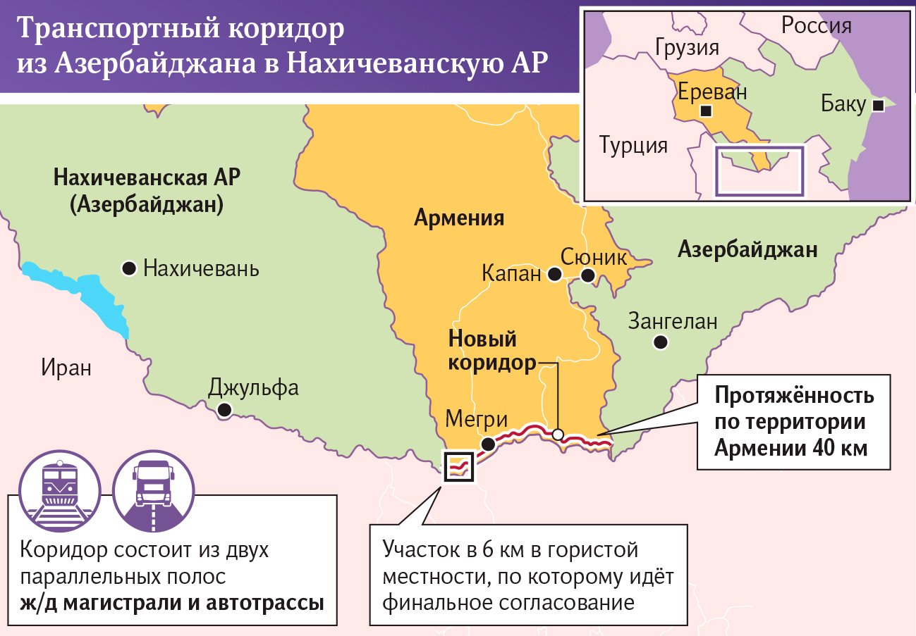 Карта дорог Армении и Карабаха
