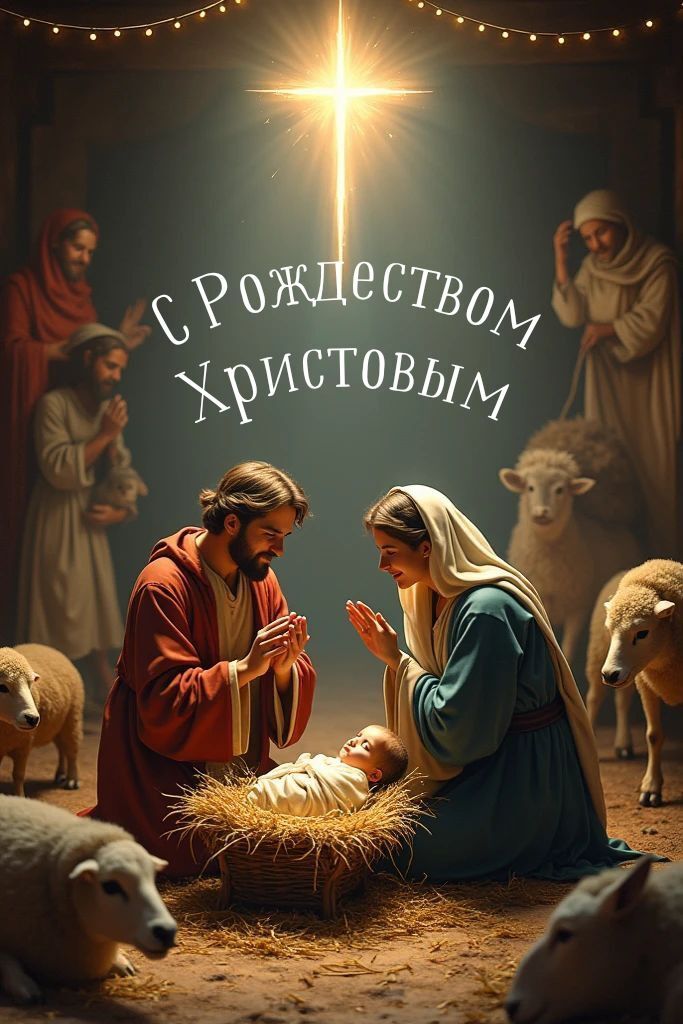 Открытка с Рождеством Христовым