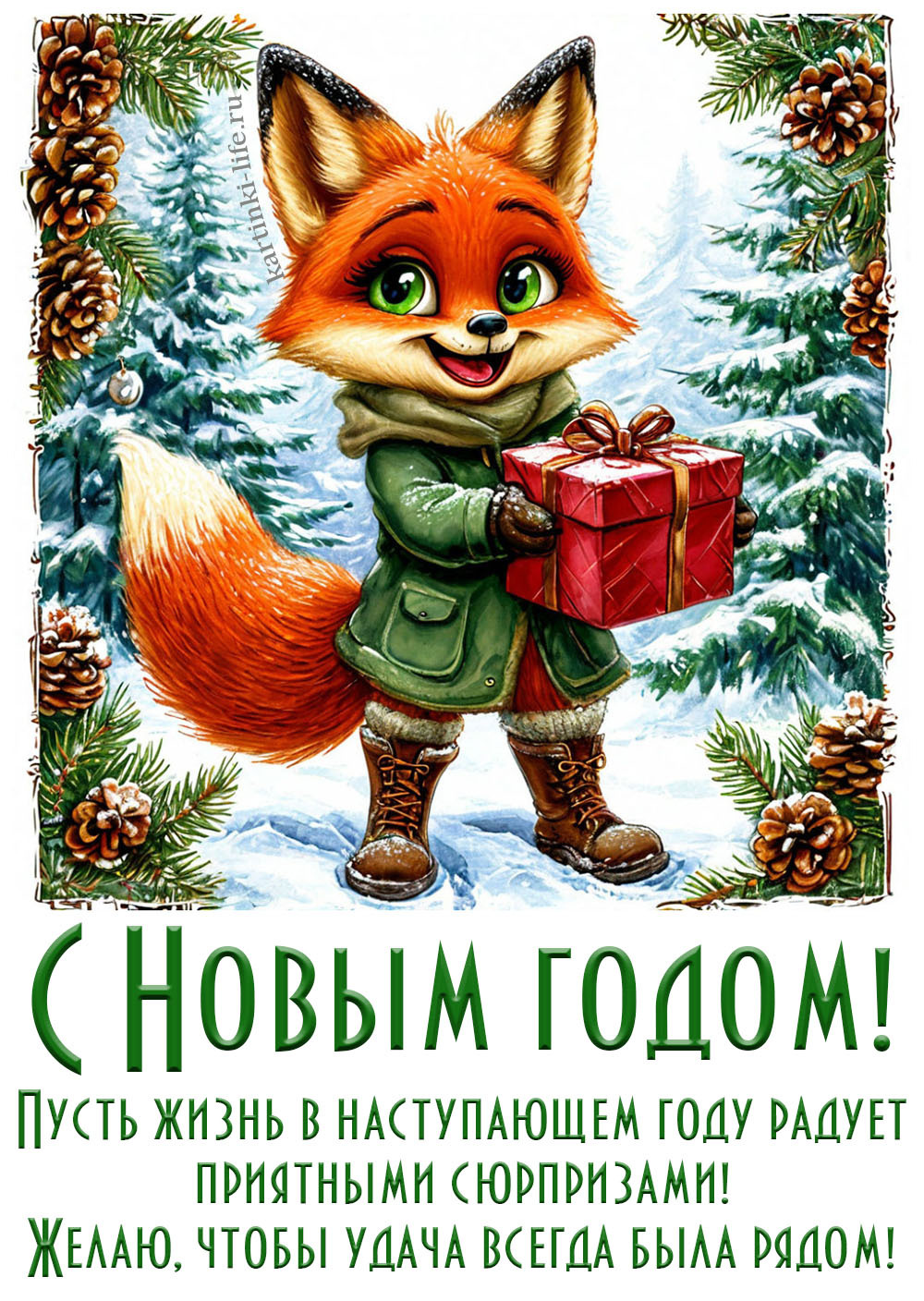 Открытки с Новым годом 2026 для семьи