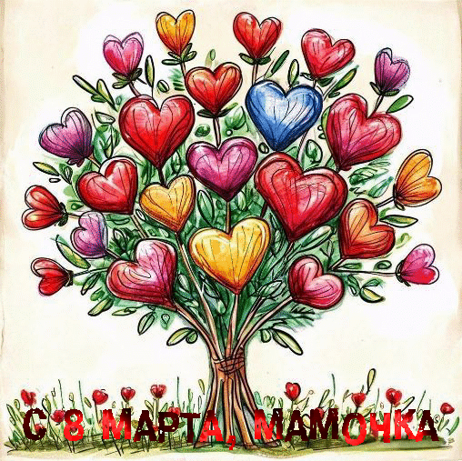 С 8 марта, мама