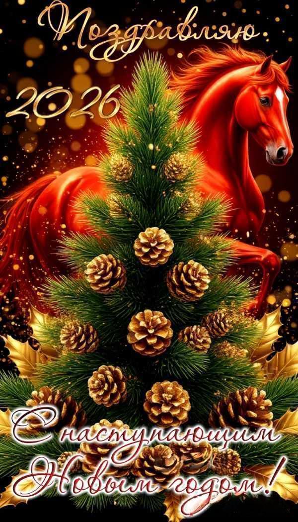 С Новым годом, 2026, с годом Лошади