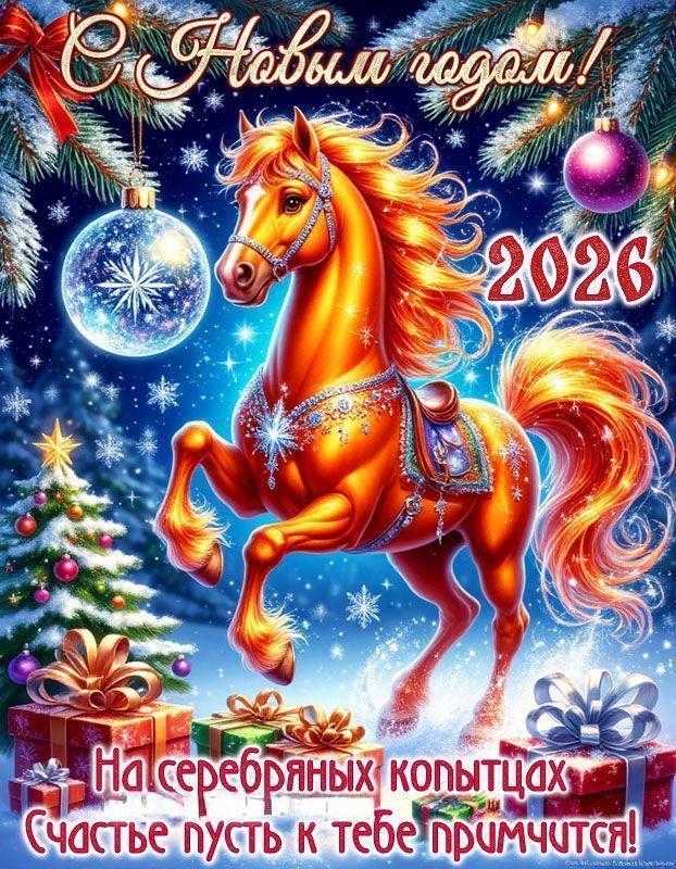 С Новым годом, 2026, с годом Лошади