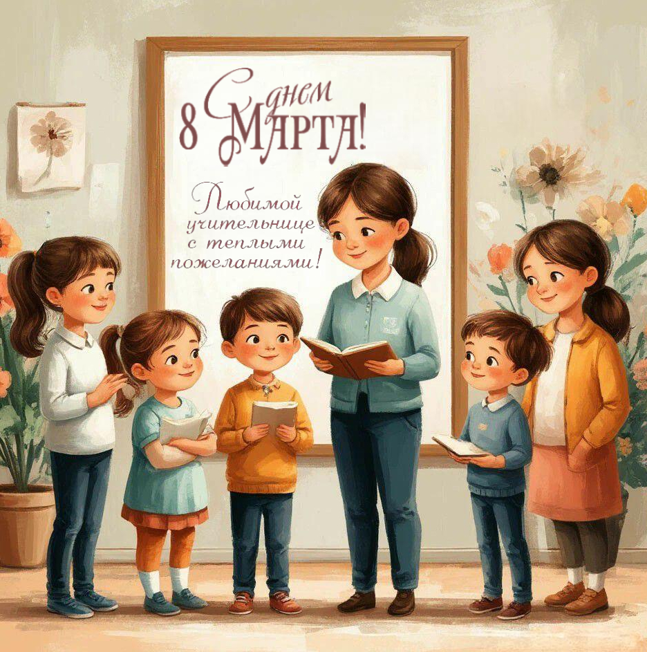 С 8 Марта, красивые открытки учительнице, воспитательнице, классному руководителю