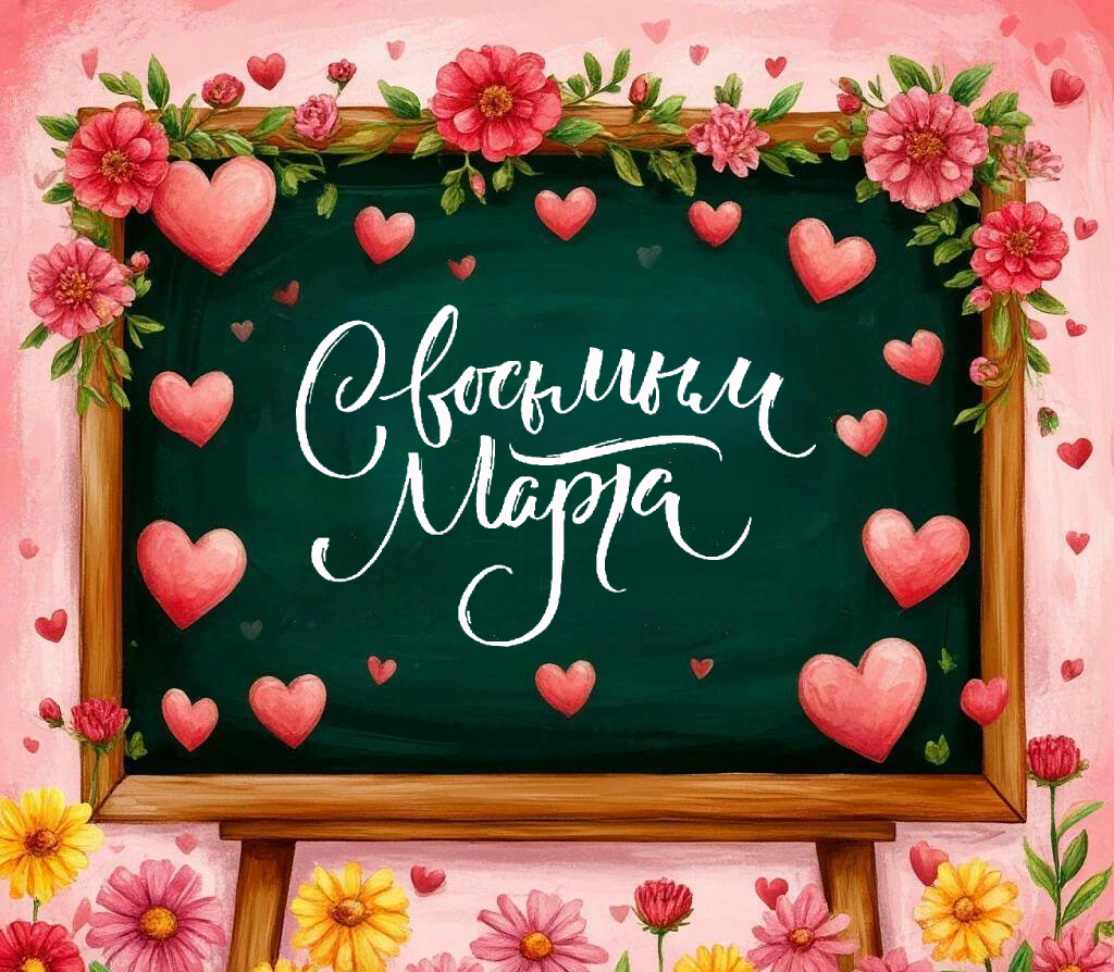 С 8 Марта, красивые открытки учительнице, воспитательнице, классному руководителю