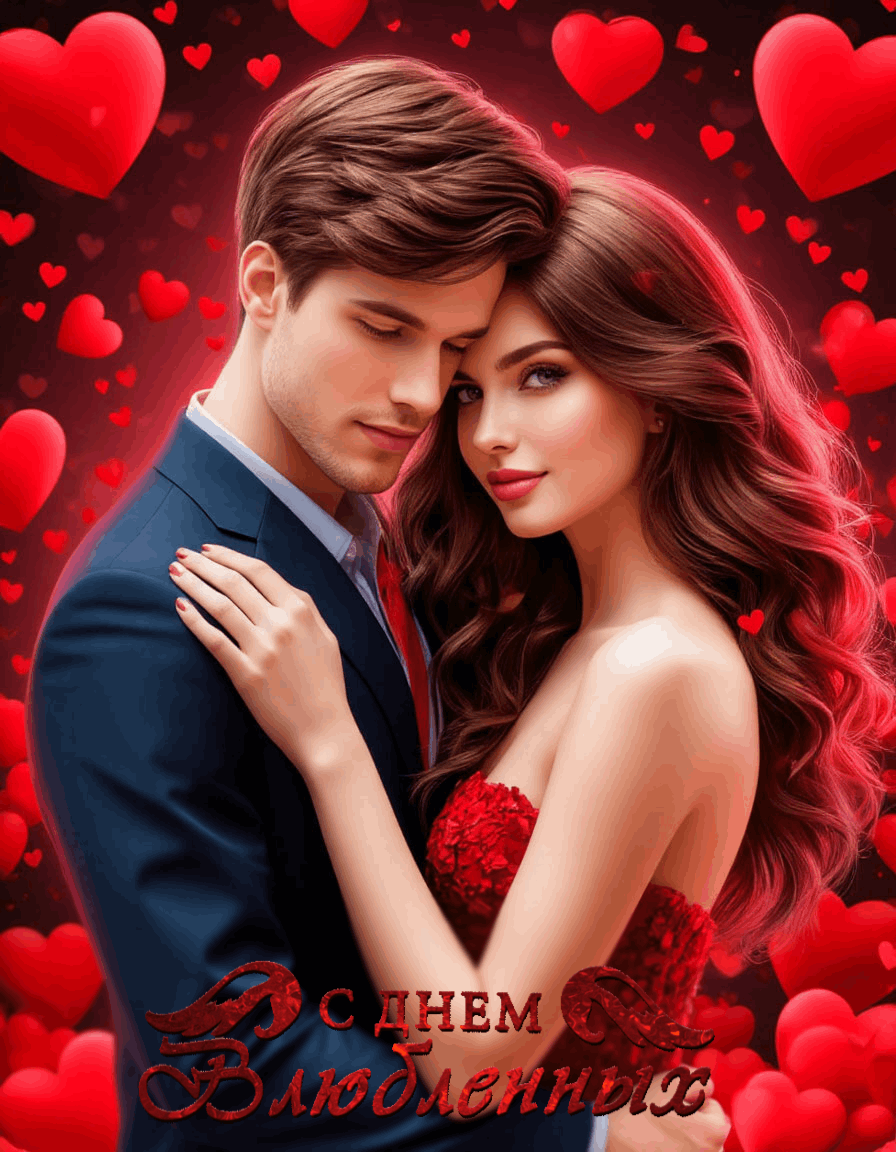 С Днем влюбленных, Днем святого Валентина 14 февраля
