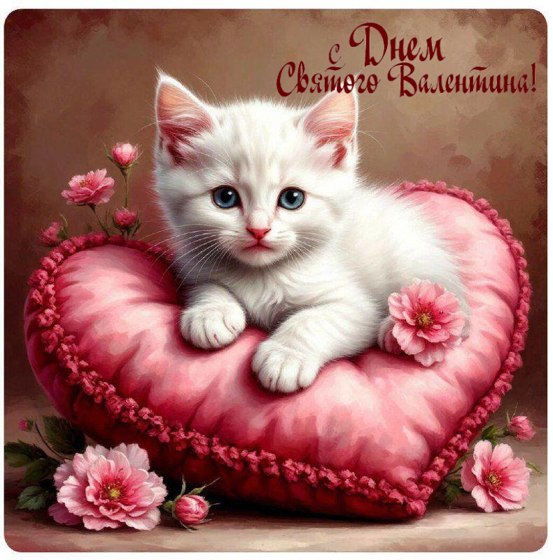 С Днем влюбленных, Днем святого Валентина 14 февраля