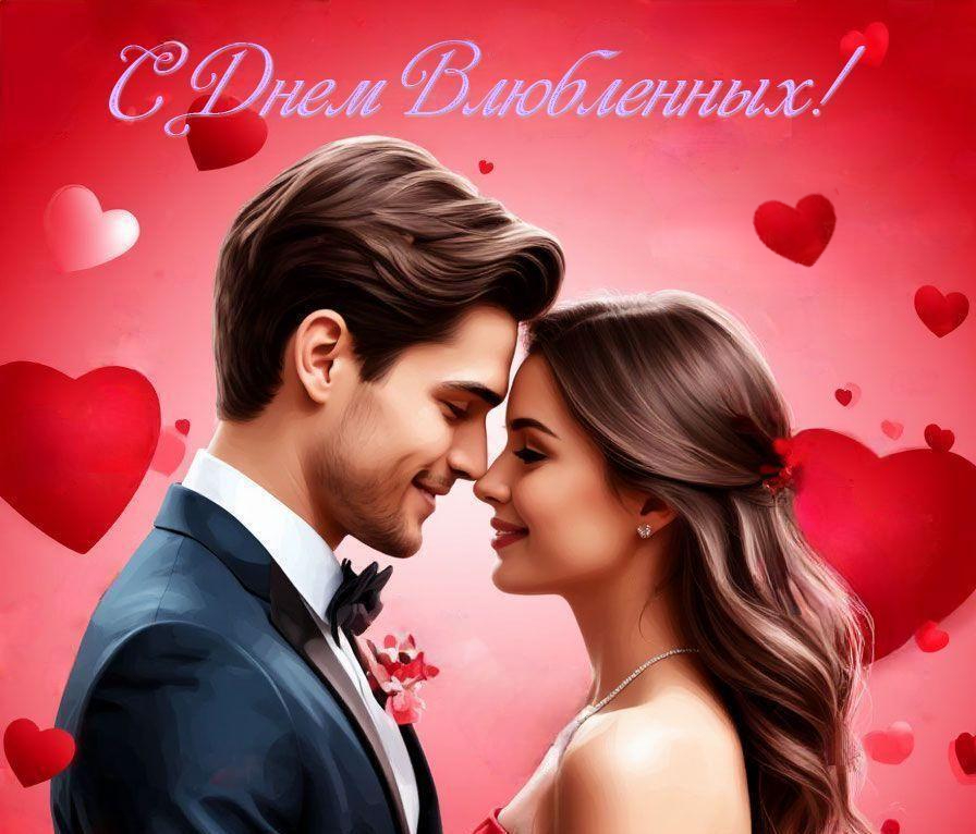 С Днем влюбленных, Днем святого Валентина 14 февраля