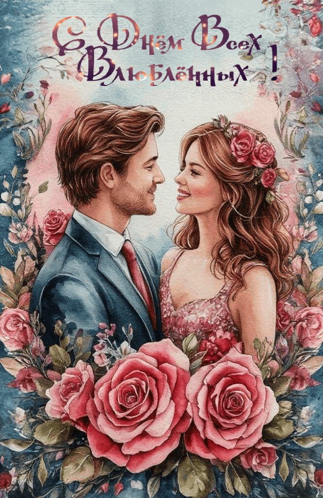 С Днем влюбленных, Днем святого Валентина 14 февраля