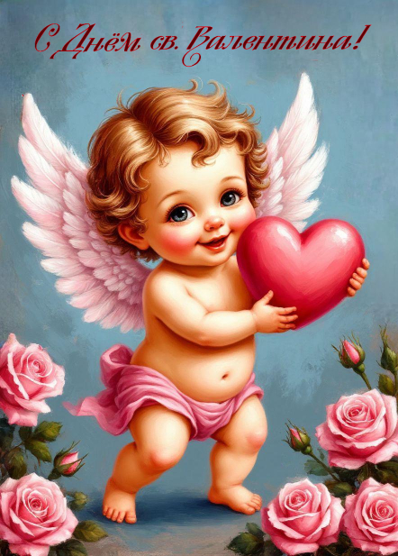 С Днем влюбленных, Днем святого Валентина 14 февраля