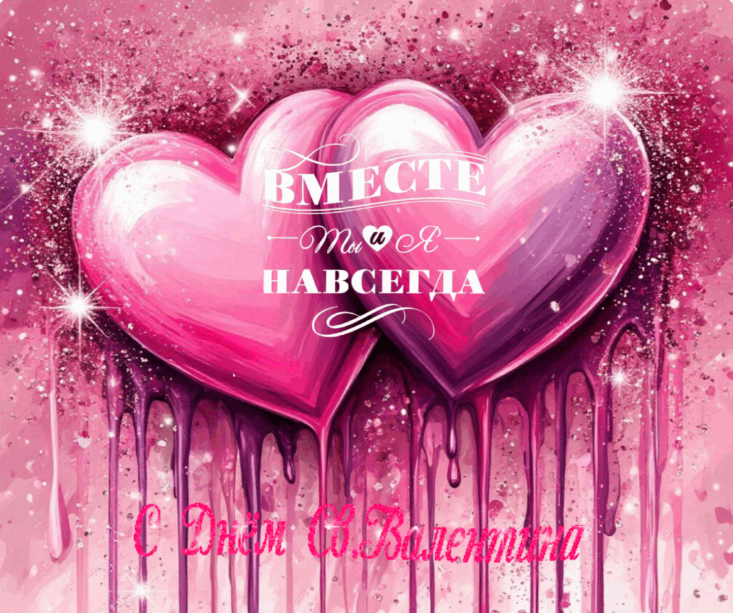 С Днем влюбленных, Днем святого Валентина 14 февраля