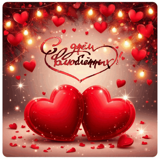 С Днем влюбленных, Днем святого Валентина 14 февраля