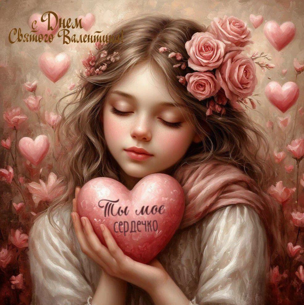 С Днем влюбленных, Днем святого Валентина 14 февраля