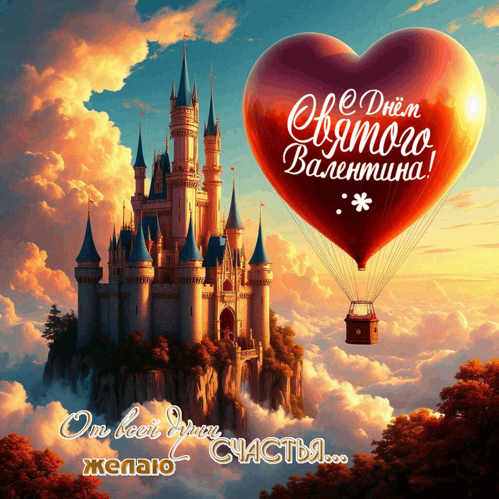 С Днем влюбленных, Днем святого Валентина 14 февраля