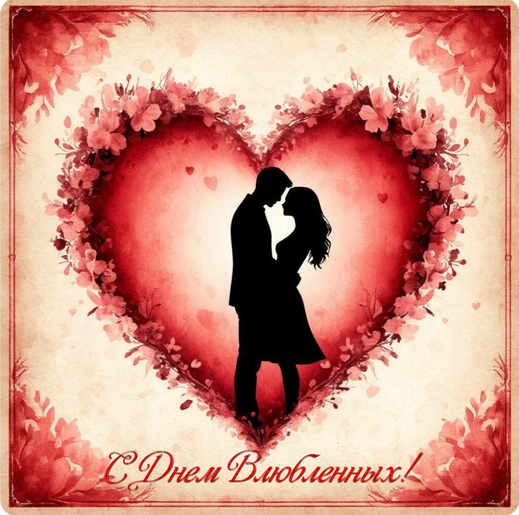 С Днем влюбленных, Днем святого Валентина 14 февраля