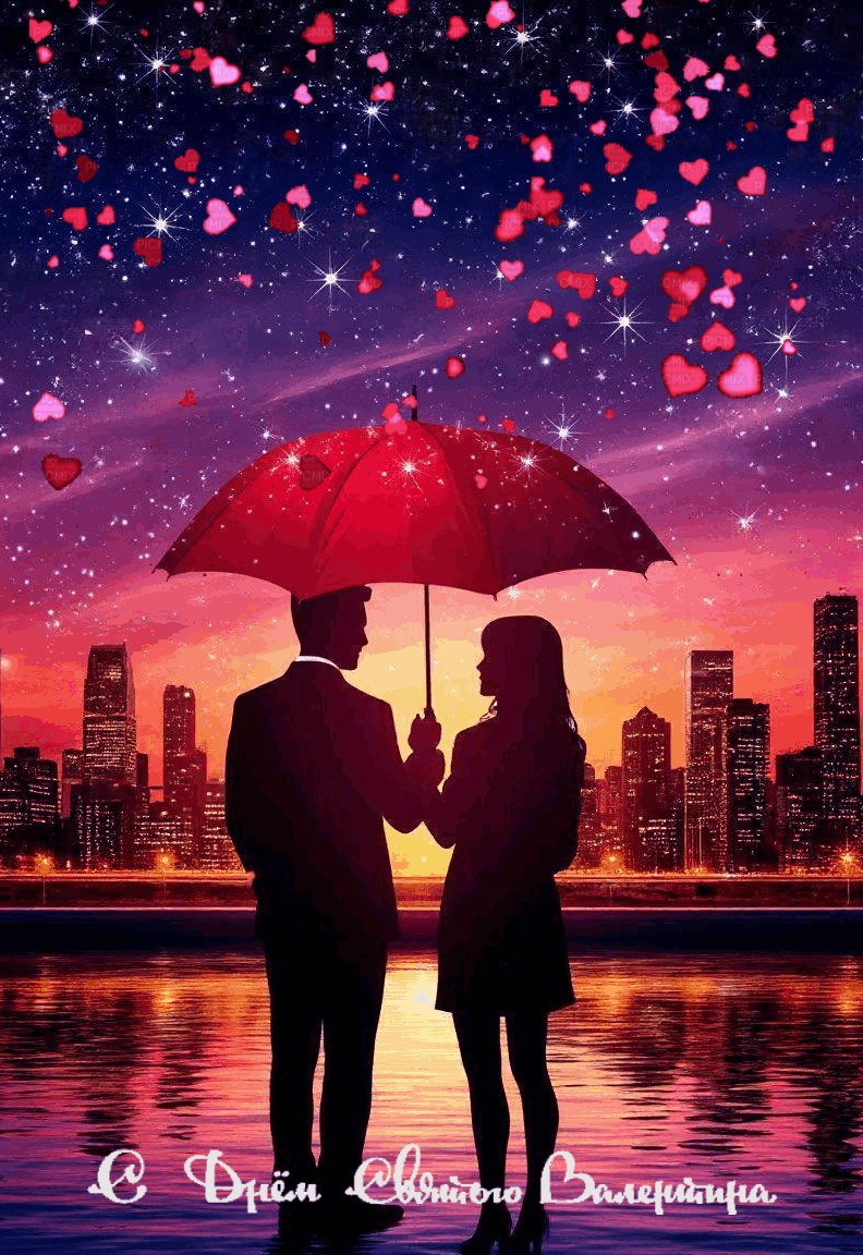 С Днем влюбленных, Днем святого Валентина 14 февраля