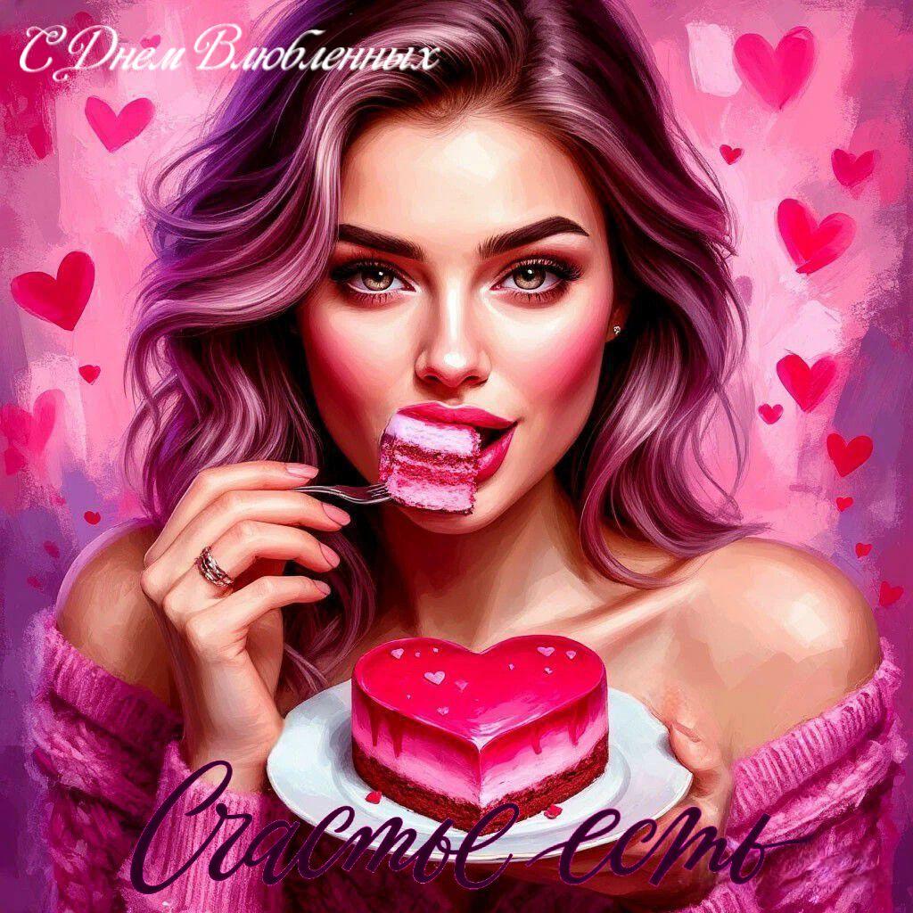 С Днем влюбленных, Днем святого Валентина 14 февраля