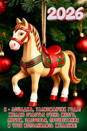 С Новым годом, 2026, с годом Лошади