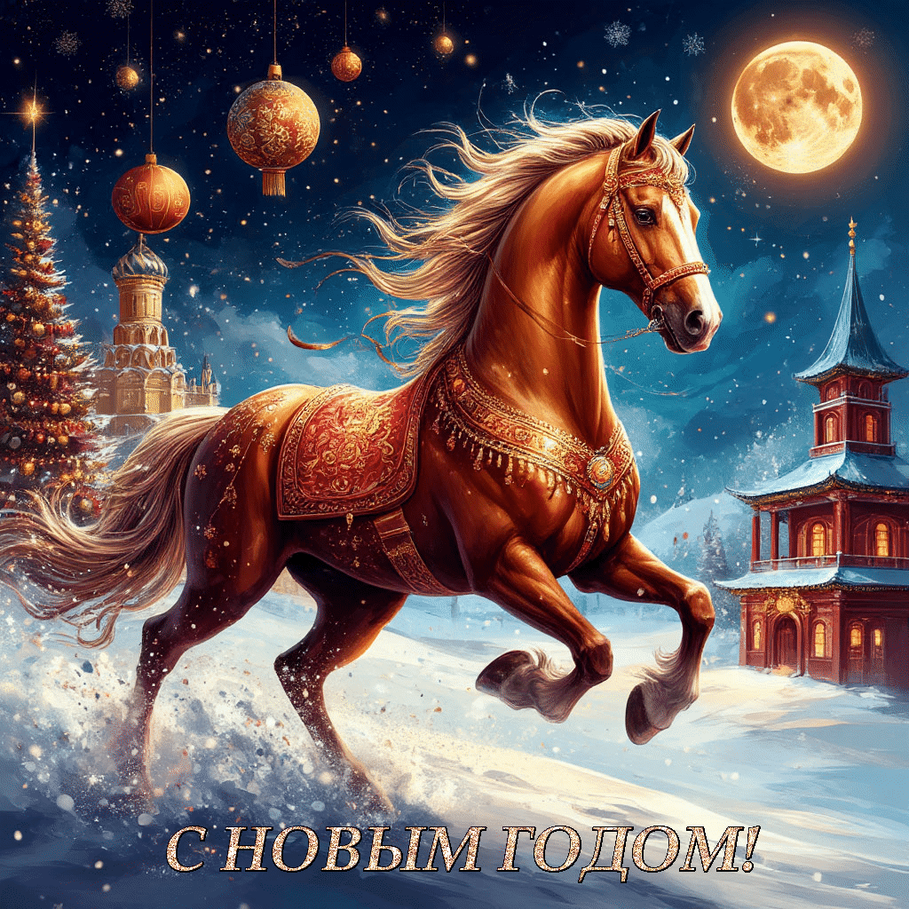 С Новым годом, 2026, с годом Лошади
