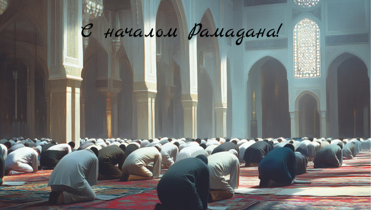 Postcard With the beginning of Ramadan