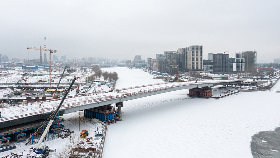 Строительство моста через затон новинки