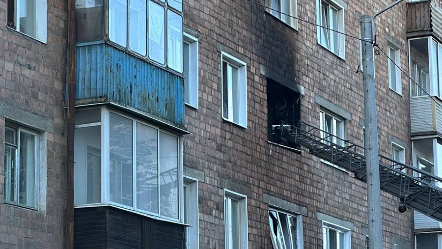 Опубликовано видео с места взрыва газа в Красноярском крае