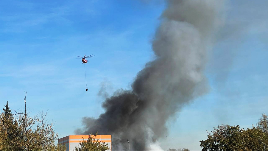 Открытое горение ликвидировано в производственном здании в Подольске