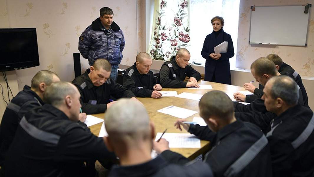 Заключенные исправительной колонии общего режима №2 во Владимирской области во время занятий