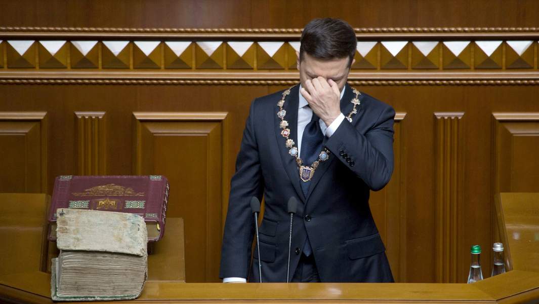 Владимир Зеленский во время инаугурации