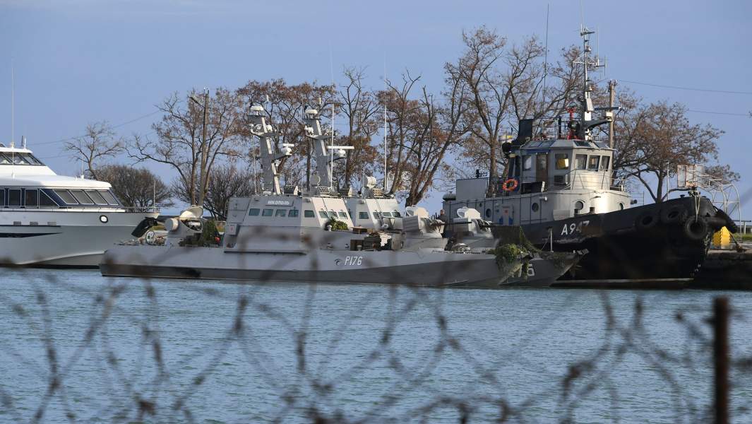 Украинские малые бронированные артиллерийские катера, задержанные в Керченском проливе 