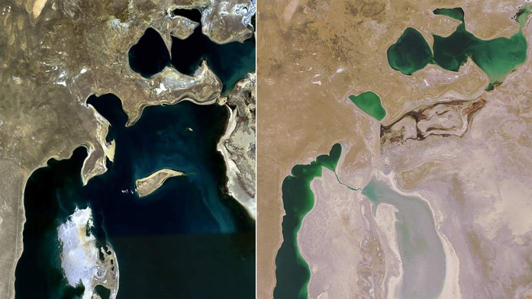 Аральское море фото до и после высыхания