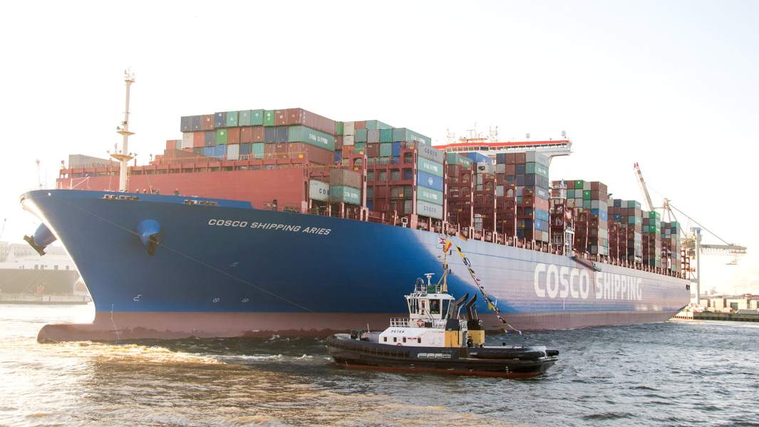 Грузовое судно «Cosco Shipping Aries»