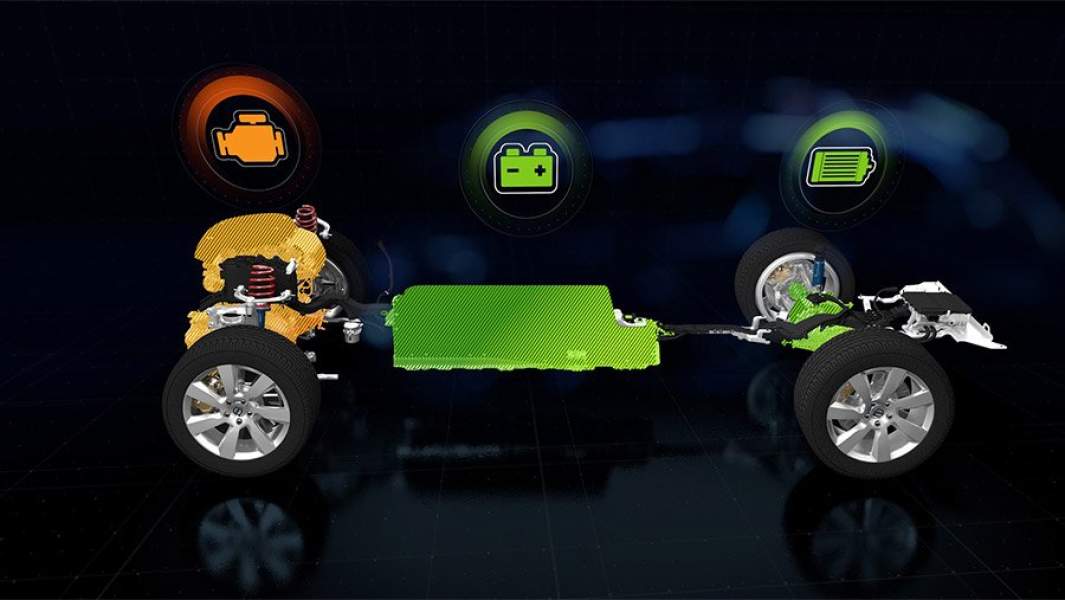 Схема гибридного двигателя Volvo XC90 T8 