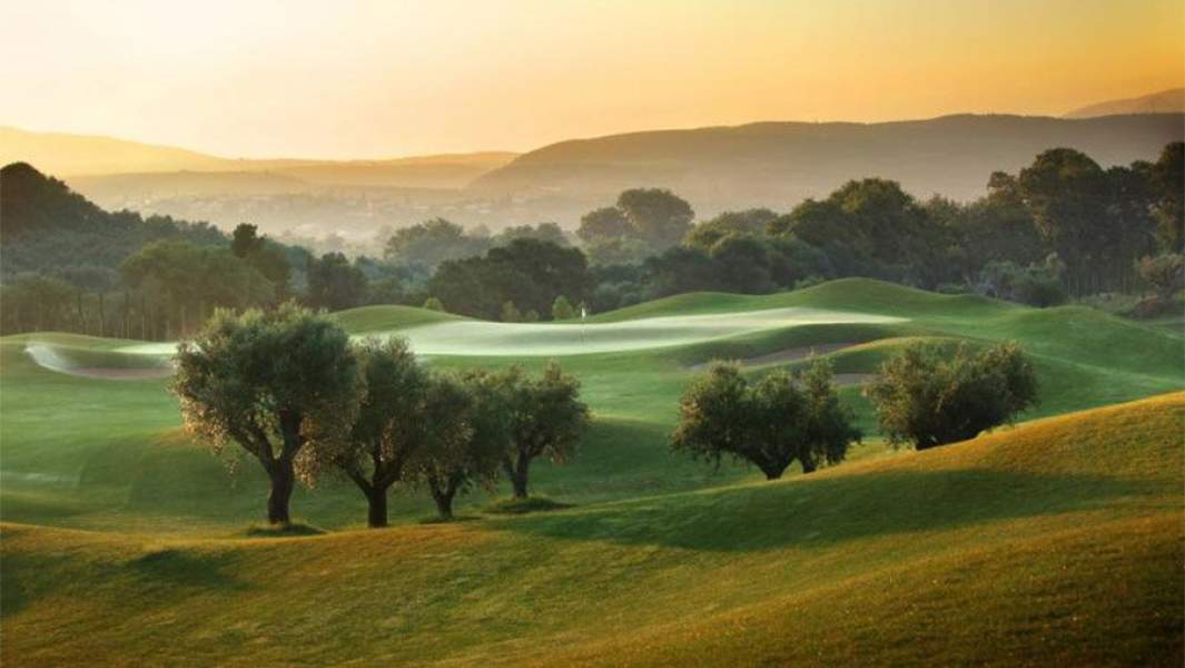 Пейзаж в  Мессинии на закате