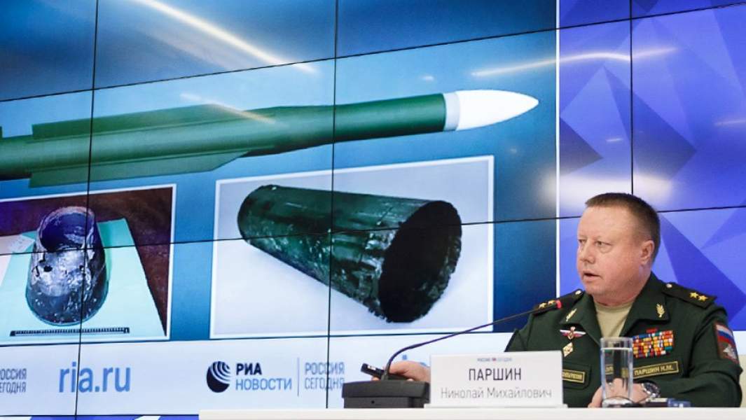 Начальник Главного ракетно-артиллерийского управления Министерства обороны РФ Николай Паршин на брифинге Министерства обороны РФ 