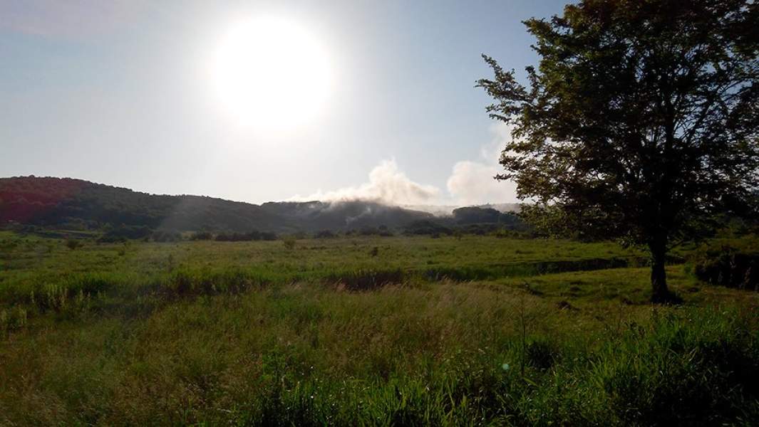 Пожар на Грибовицком полигоне ТБО в мае 2016 года