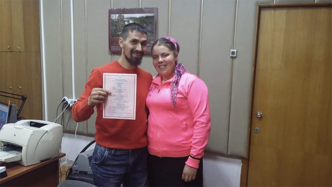 Ханофер Ефимов ди Кейрос, старовер из Туруханского района узаконил свой брак с гражданской женой 