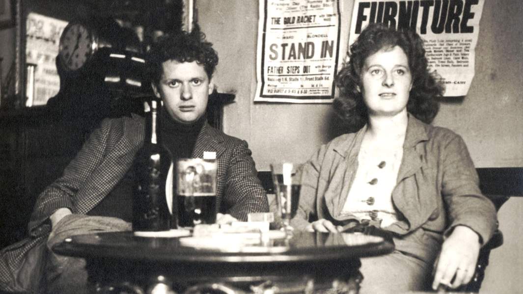 Дилан Томас с женой Кейтлин Томас