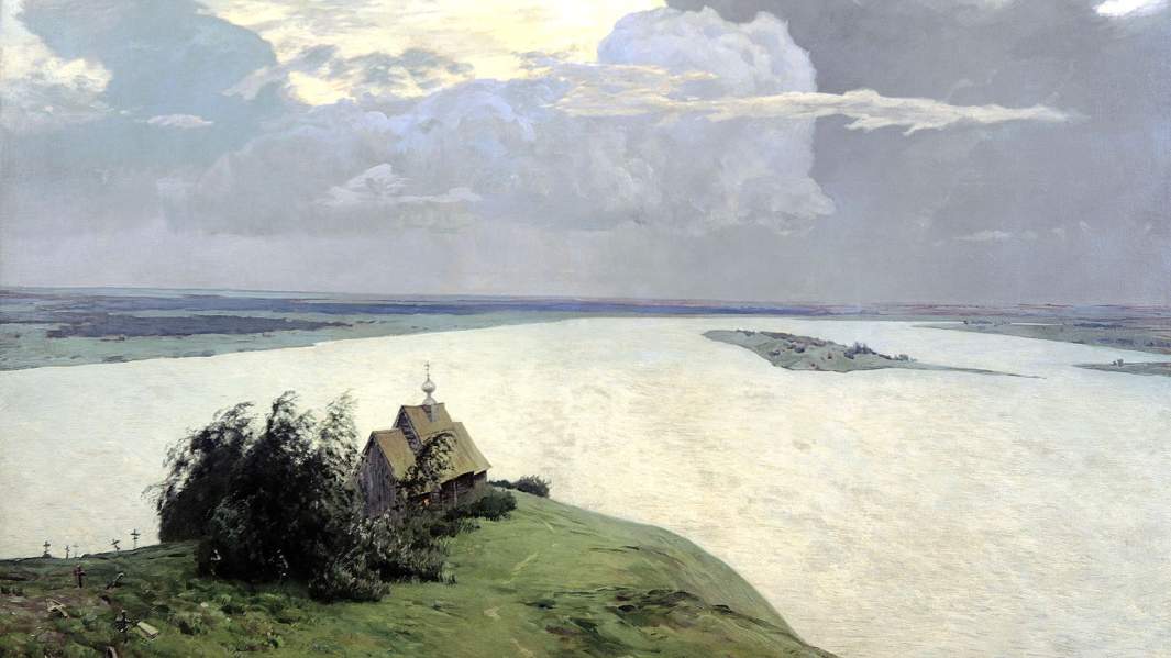 Фрагмент картины Исаака Левитана «Над вечным покоем»