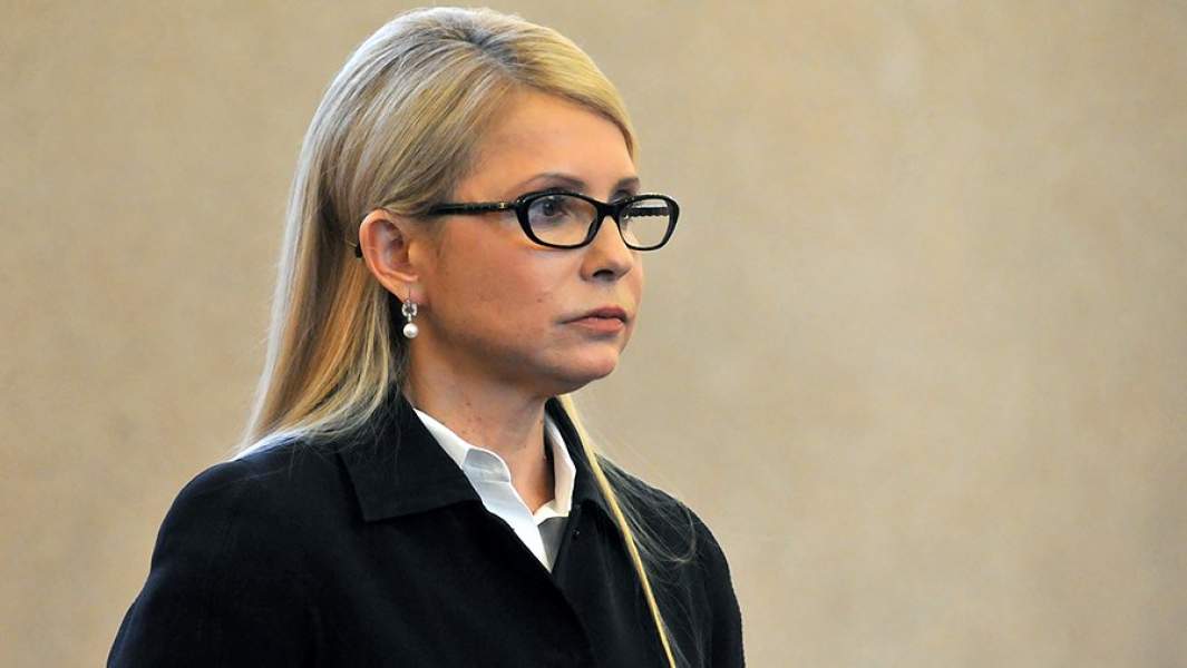Лидер всеукраинского объединения «Батькивщина» Юлия Тимошенко во время пресс-конференции во Львове