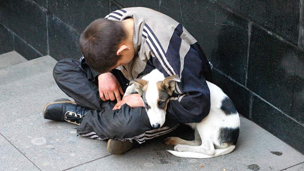 Нищий с собакой